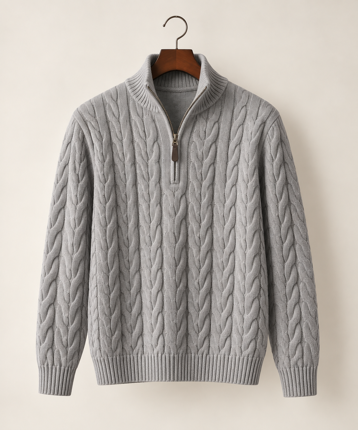 Mens Cable Knit Cotton Sweater