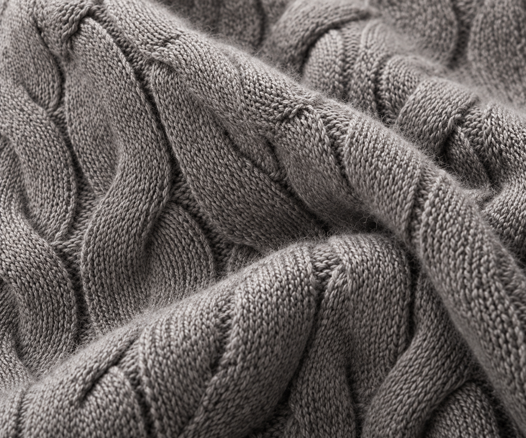 Mens Cable Knit Cotton Sweater