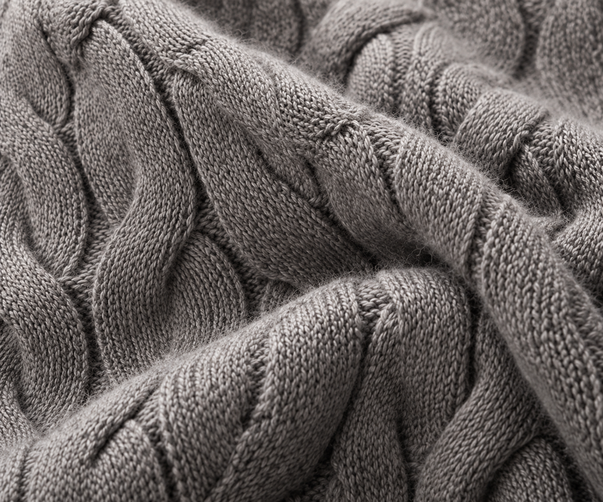 Mens Cable Knit Cotton Sweater