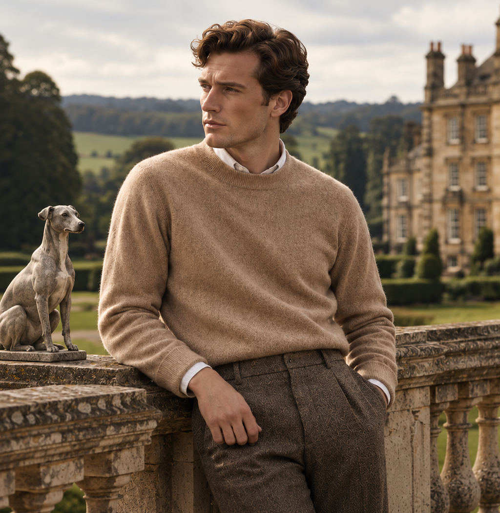Mens Half Turtleneck Wool Sweater