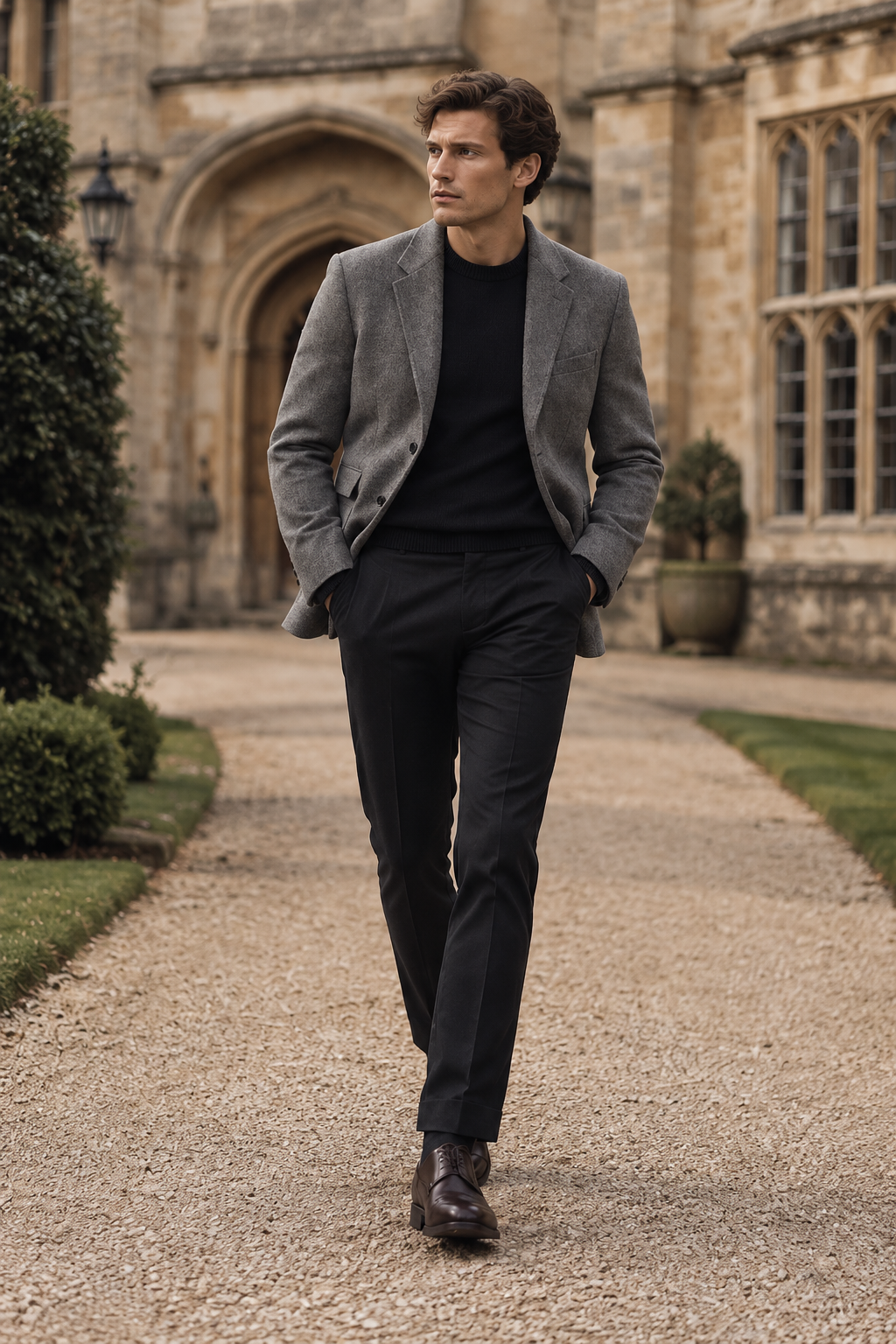 Men's woolen suit jacket