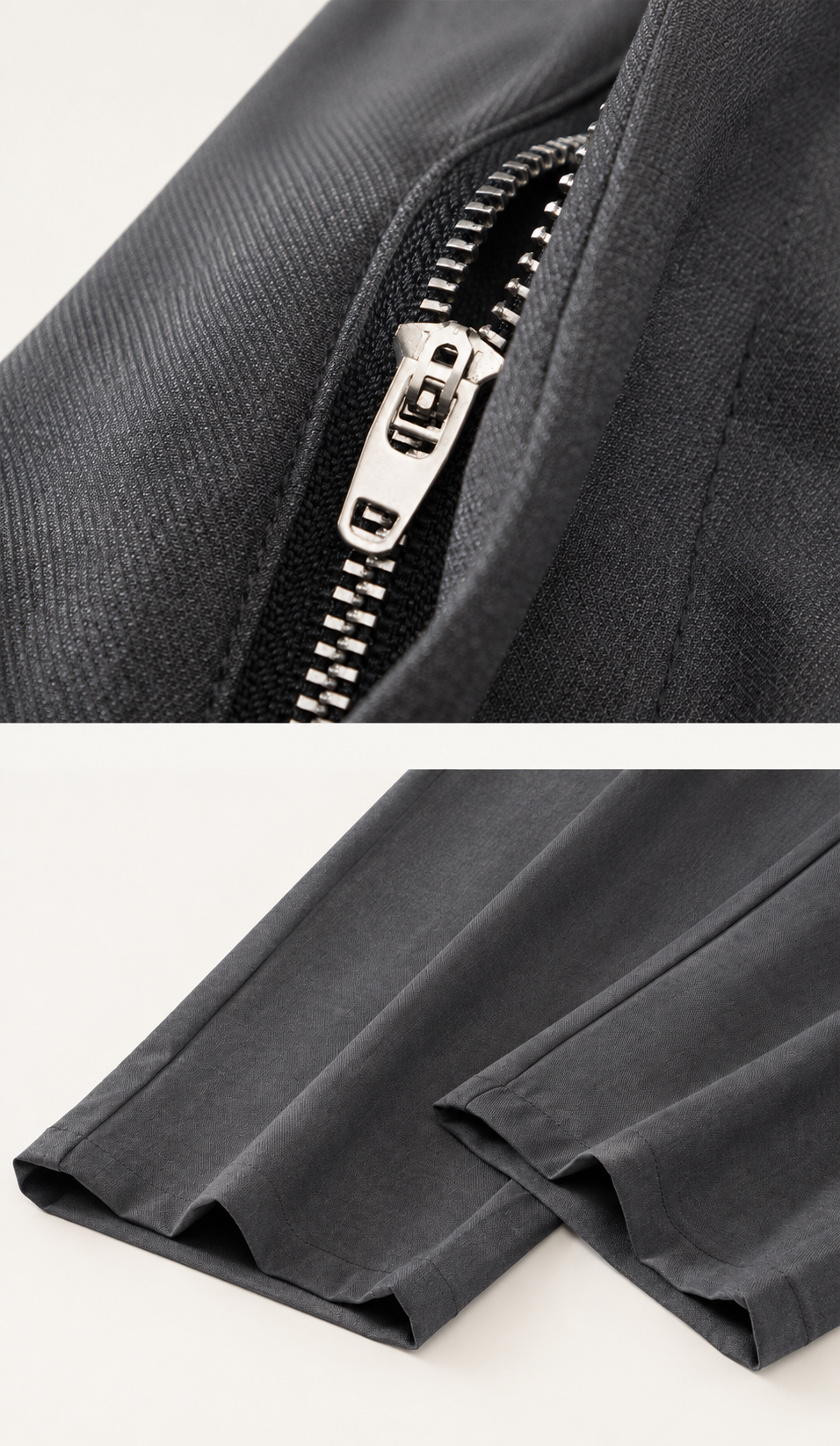 Mens Silk and Linen Blend Straight Pants