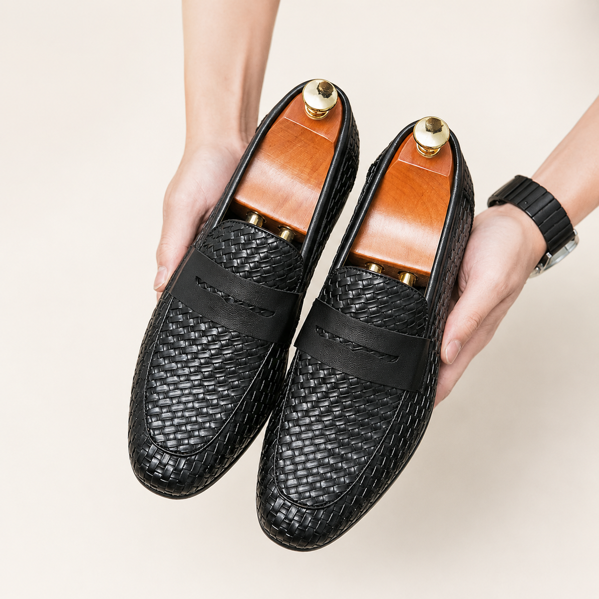 Breathable Woven Mens Loafers