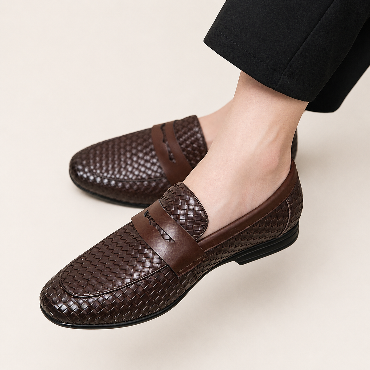 Breathable Woven Mens Loafers