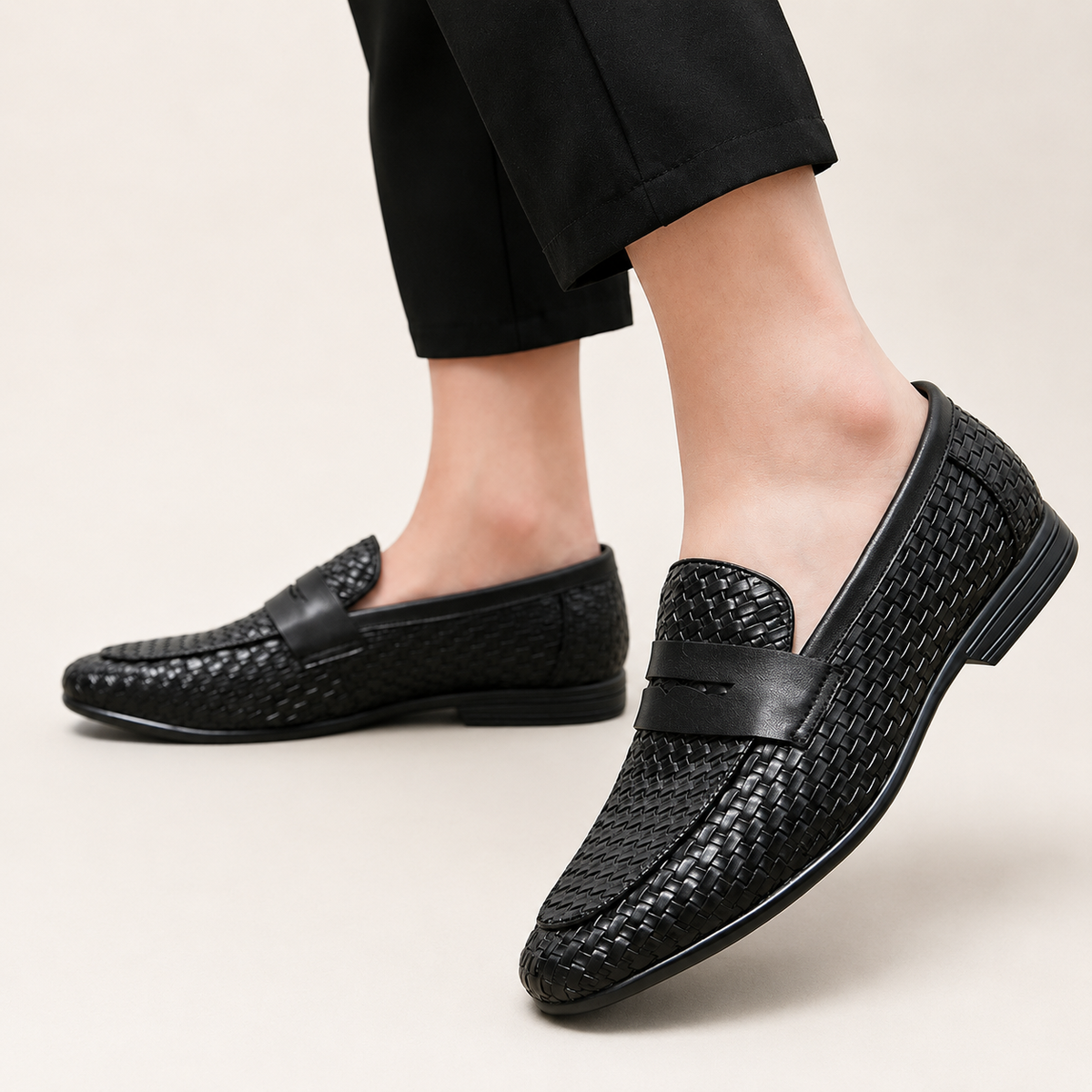 Breathable Woven Mens Loafers