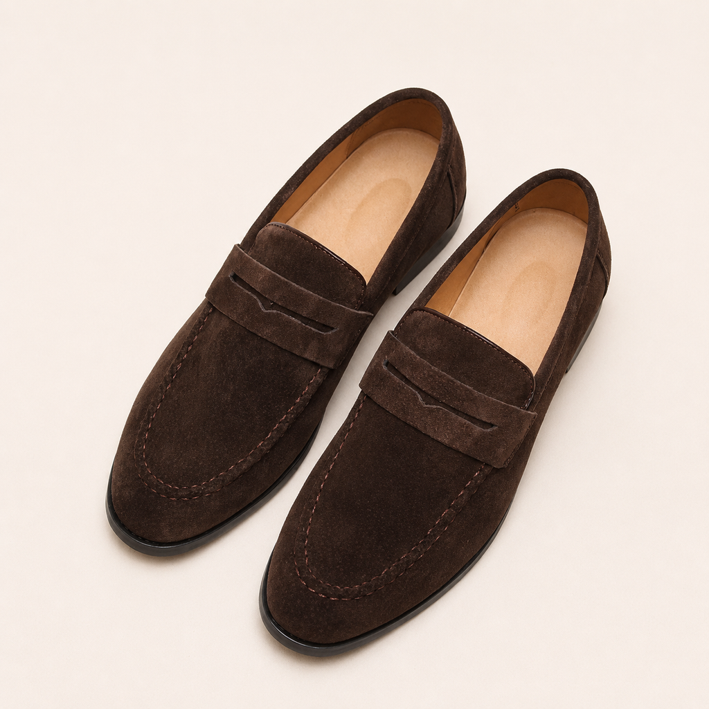 mens leather loafers