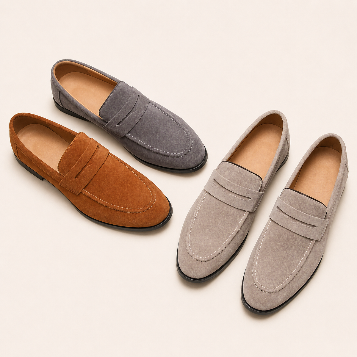 mens leather loafers