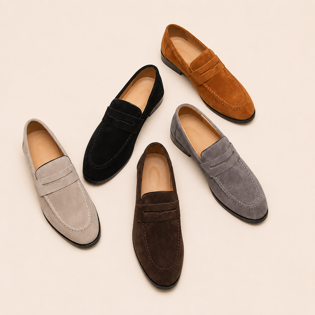 mens leather loafers