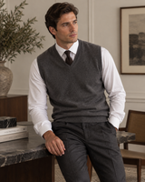 Mens 100% Wool Sleeveless Sweater