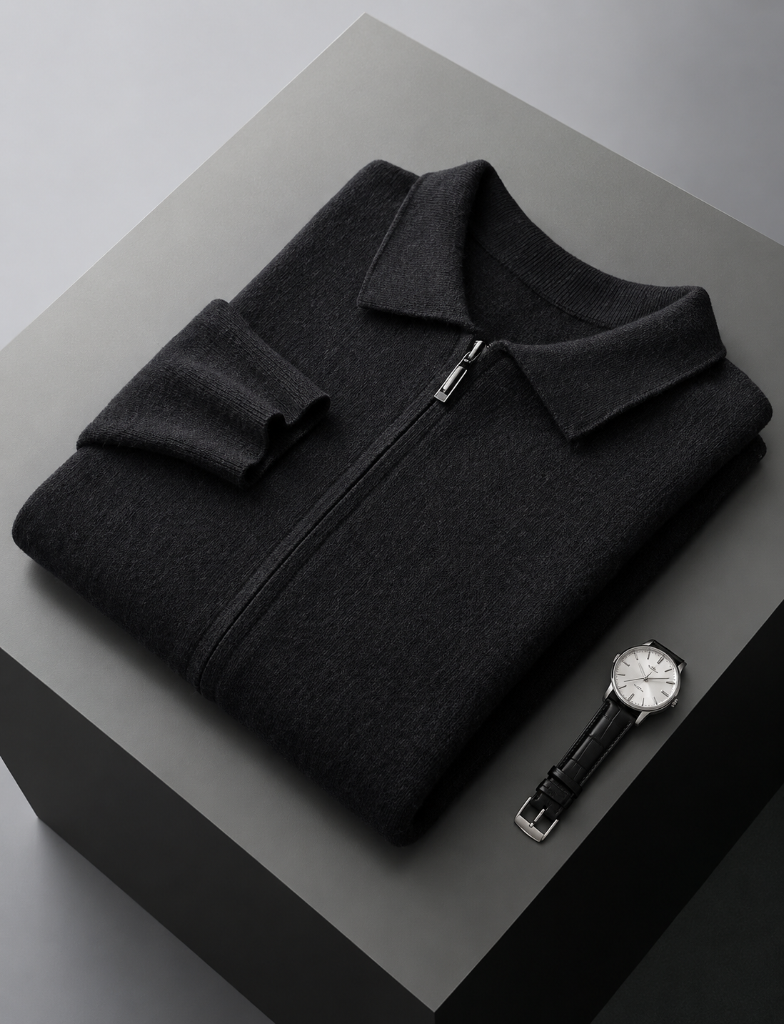 Mens 100% Wool Knitted Cardigan