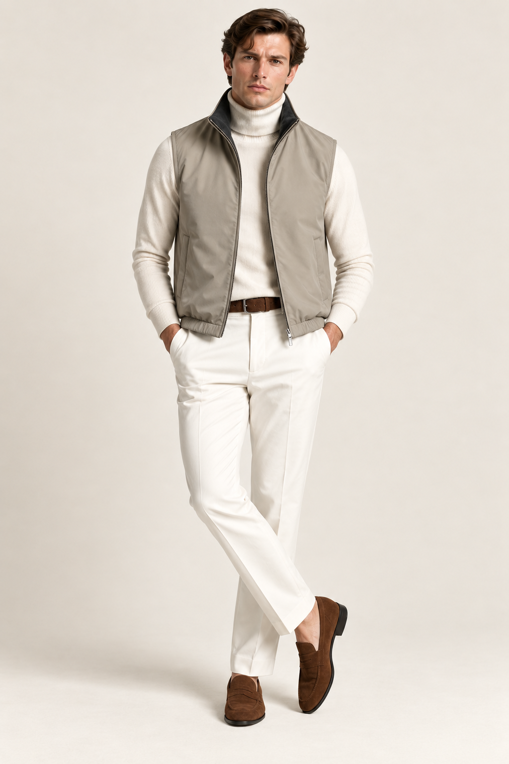 Reversible Quilted Vest for Men