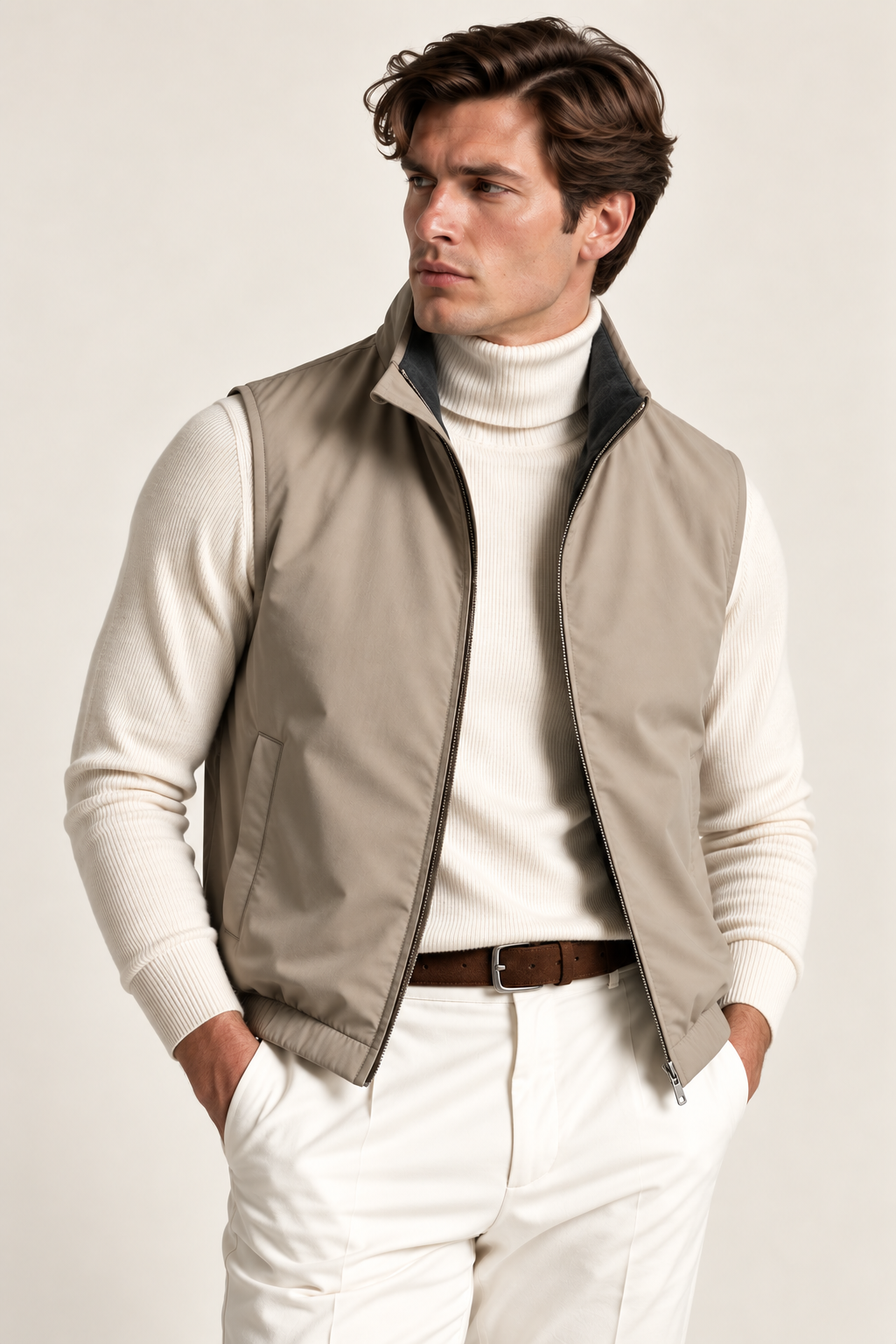 Reversible Quilted Vest for Men
