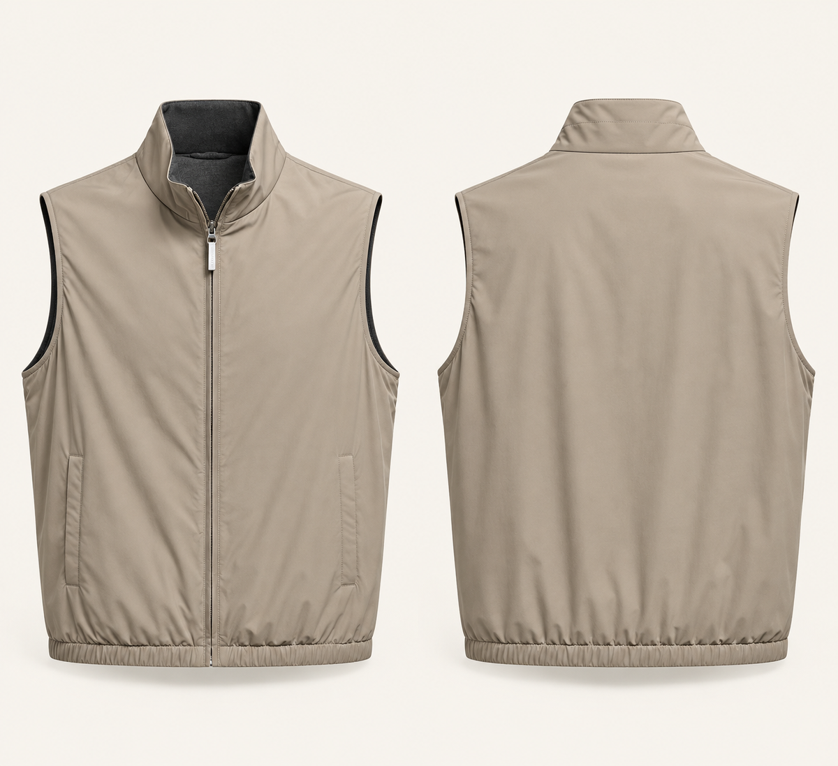 Reversible Quilted Vest for Men