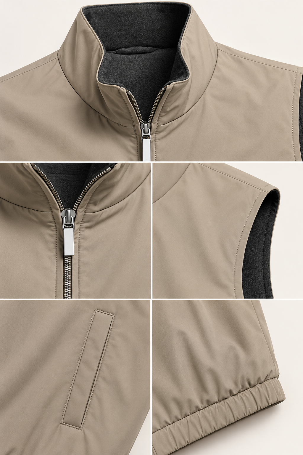 Reversible Quilted Vest for Men