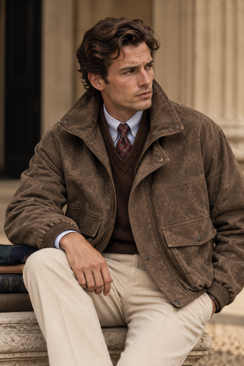 Retro Leather Jacket for Men