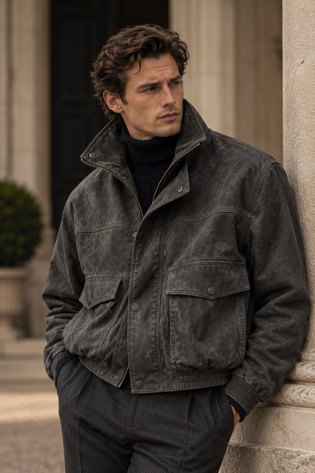 Retro Leather Jacket for Men