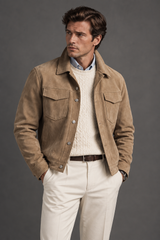 Stretch Suede Jacket for Men