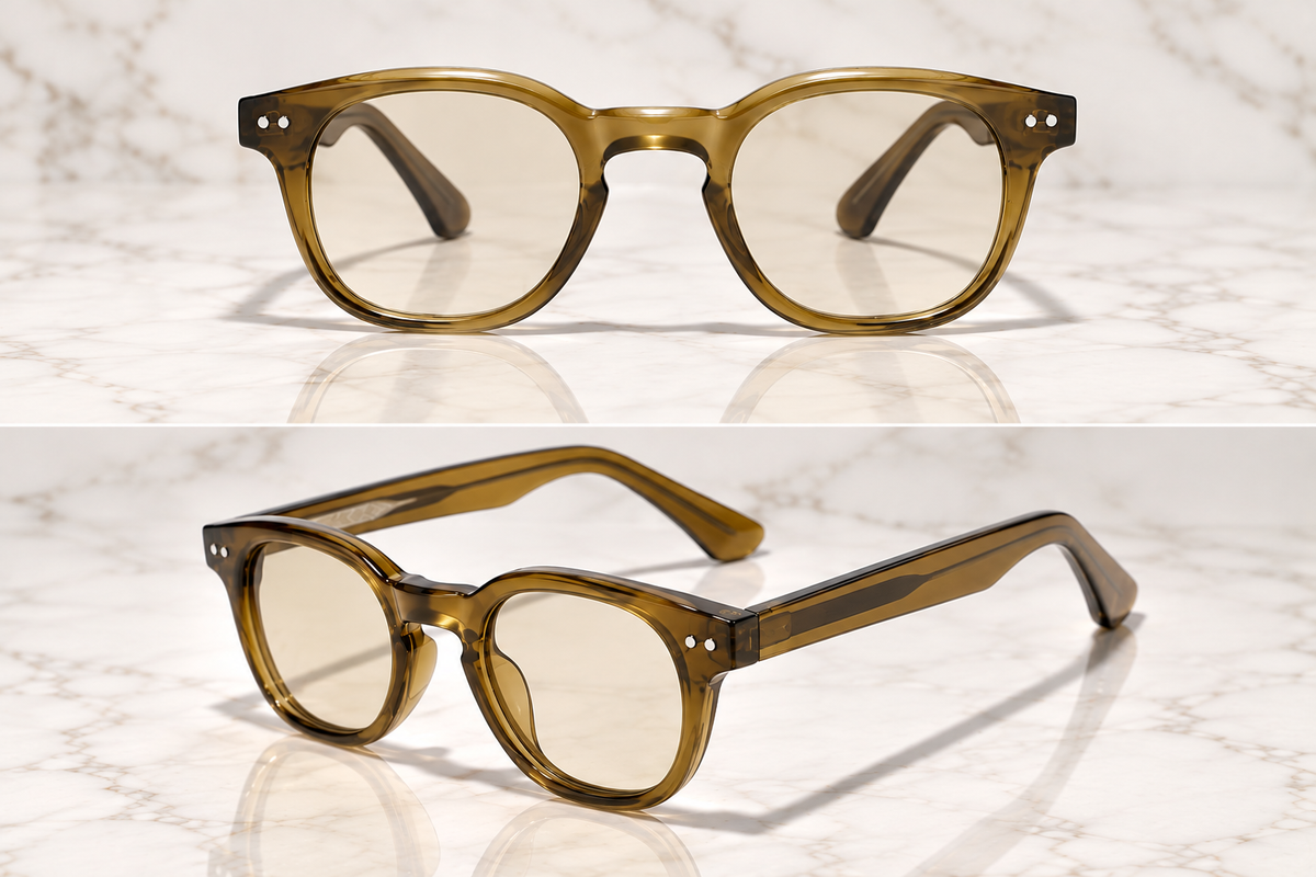 Retro Gold Pin Polarized Sunglasses with UV Protection