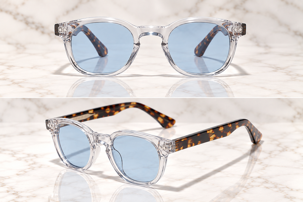 Retro Gold Pin Polarized Sunglasses with UV Protection