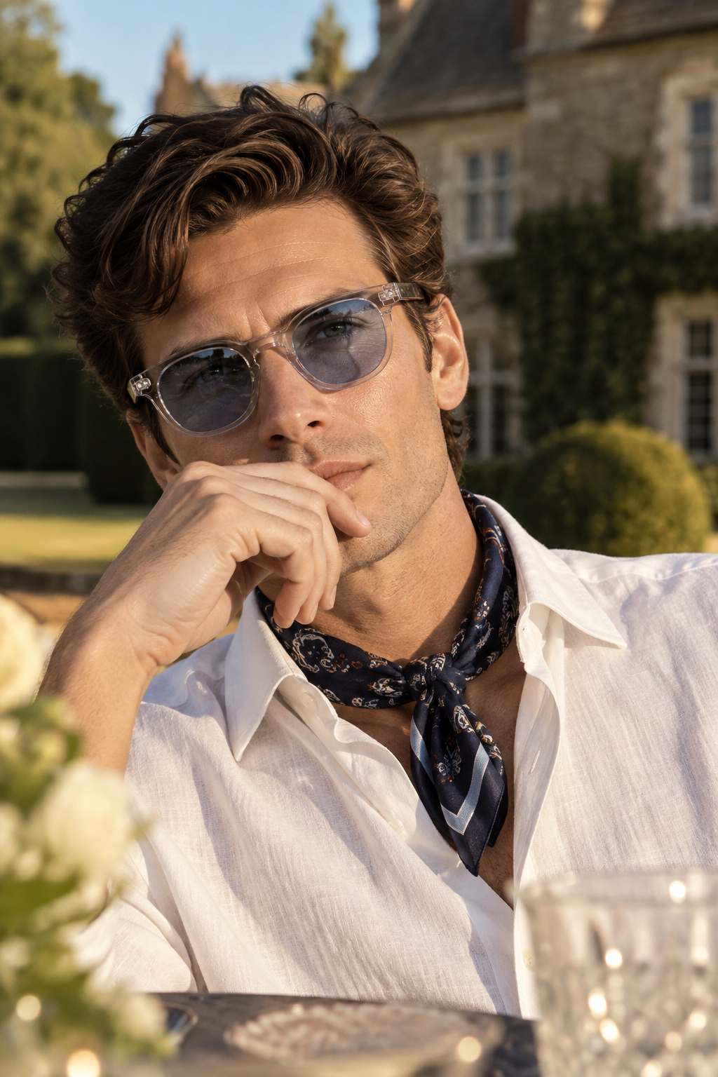 Retro Gold Pin Polarized Sunglasses with UV Protection