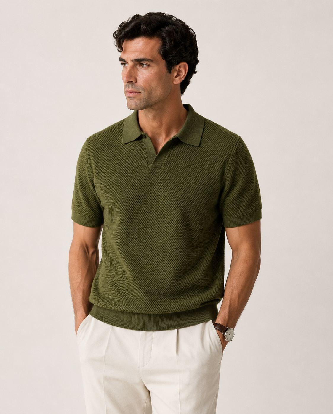 Premium Cotton Knitted Polo Shirt
