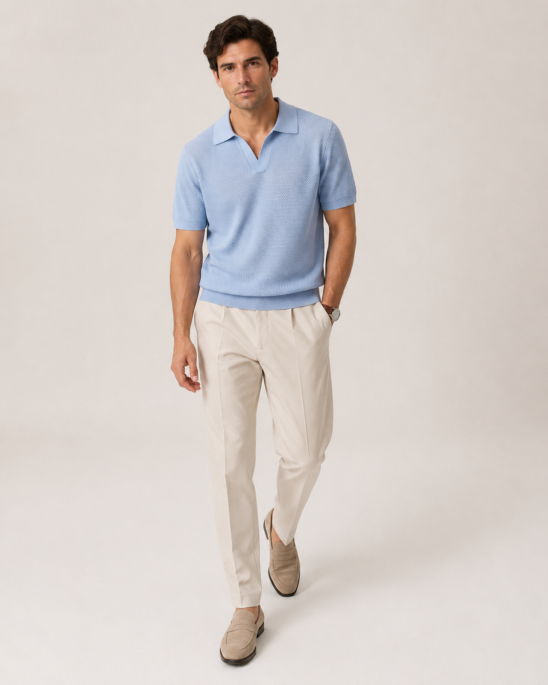 Premium Cotton Knitted Polo Shirt