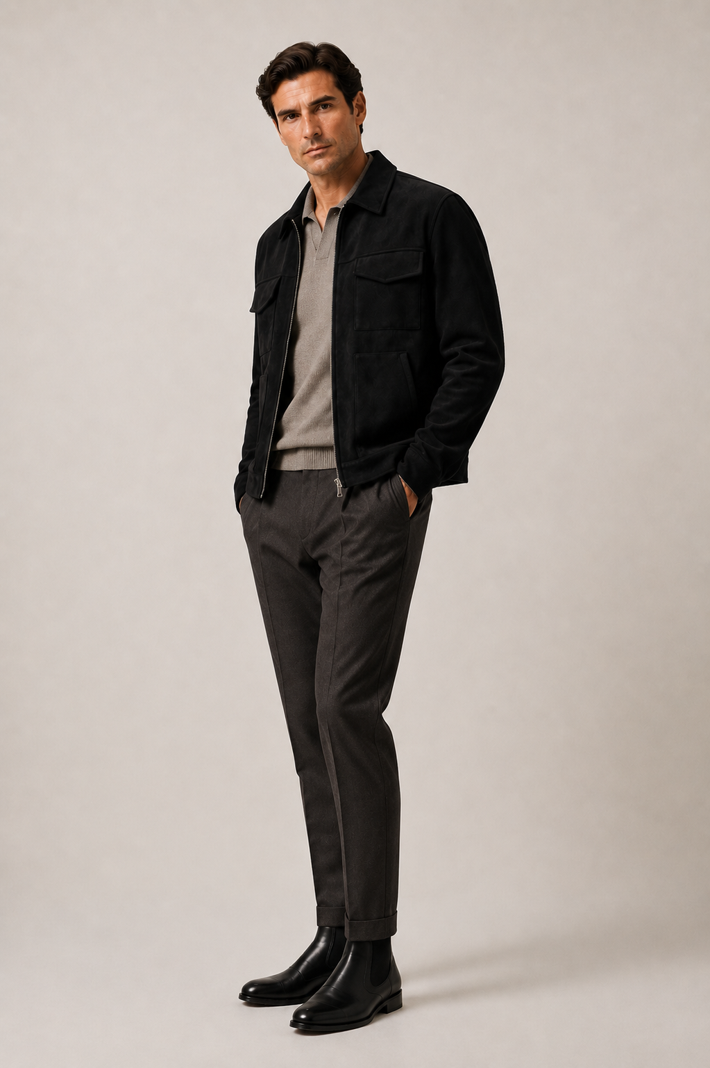 Mens Vintage Suede Jacket
