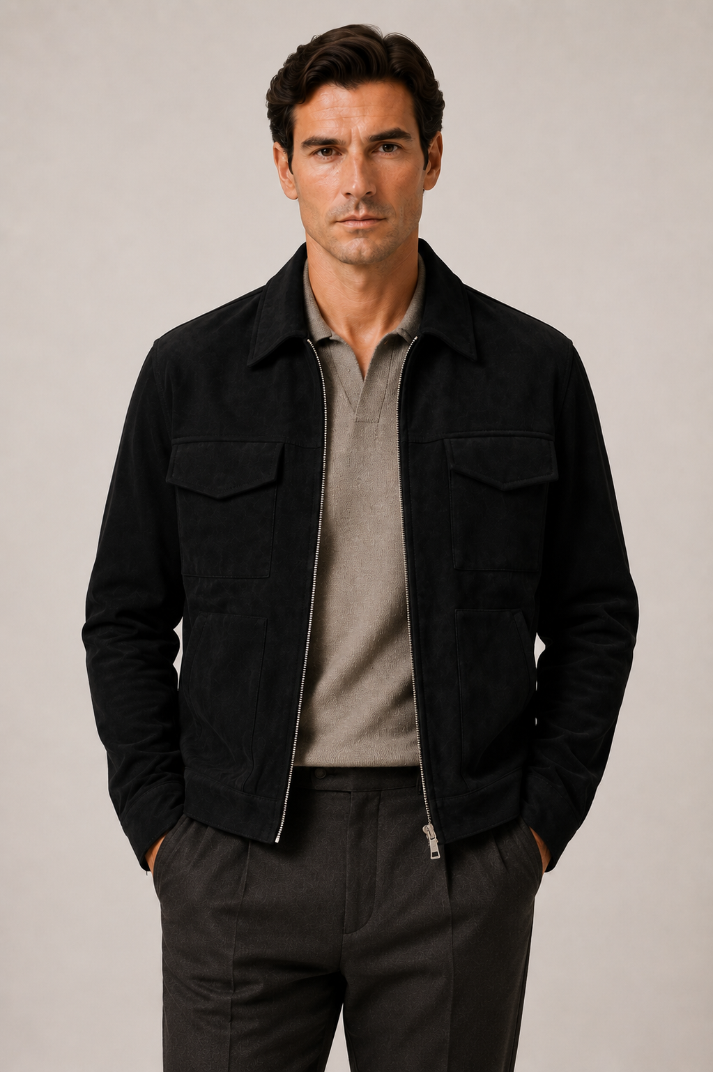 Mens Vintage Suede Jacket