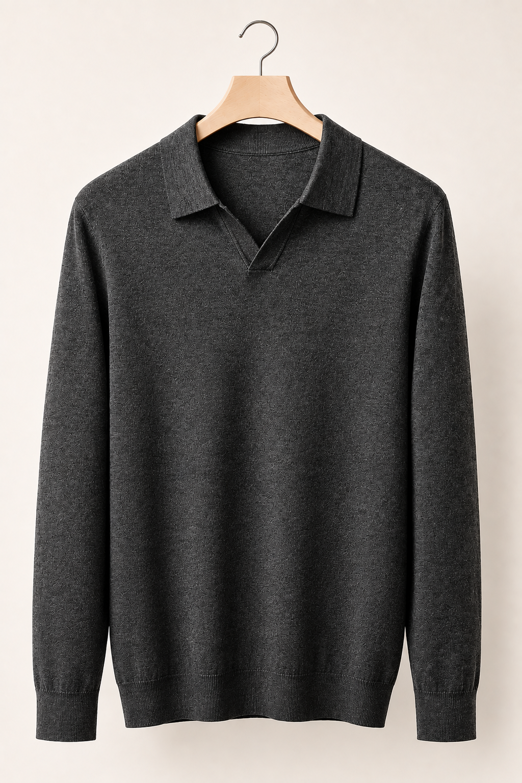100% Merino Wool Polo Sweater