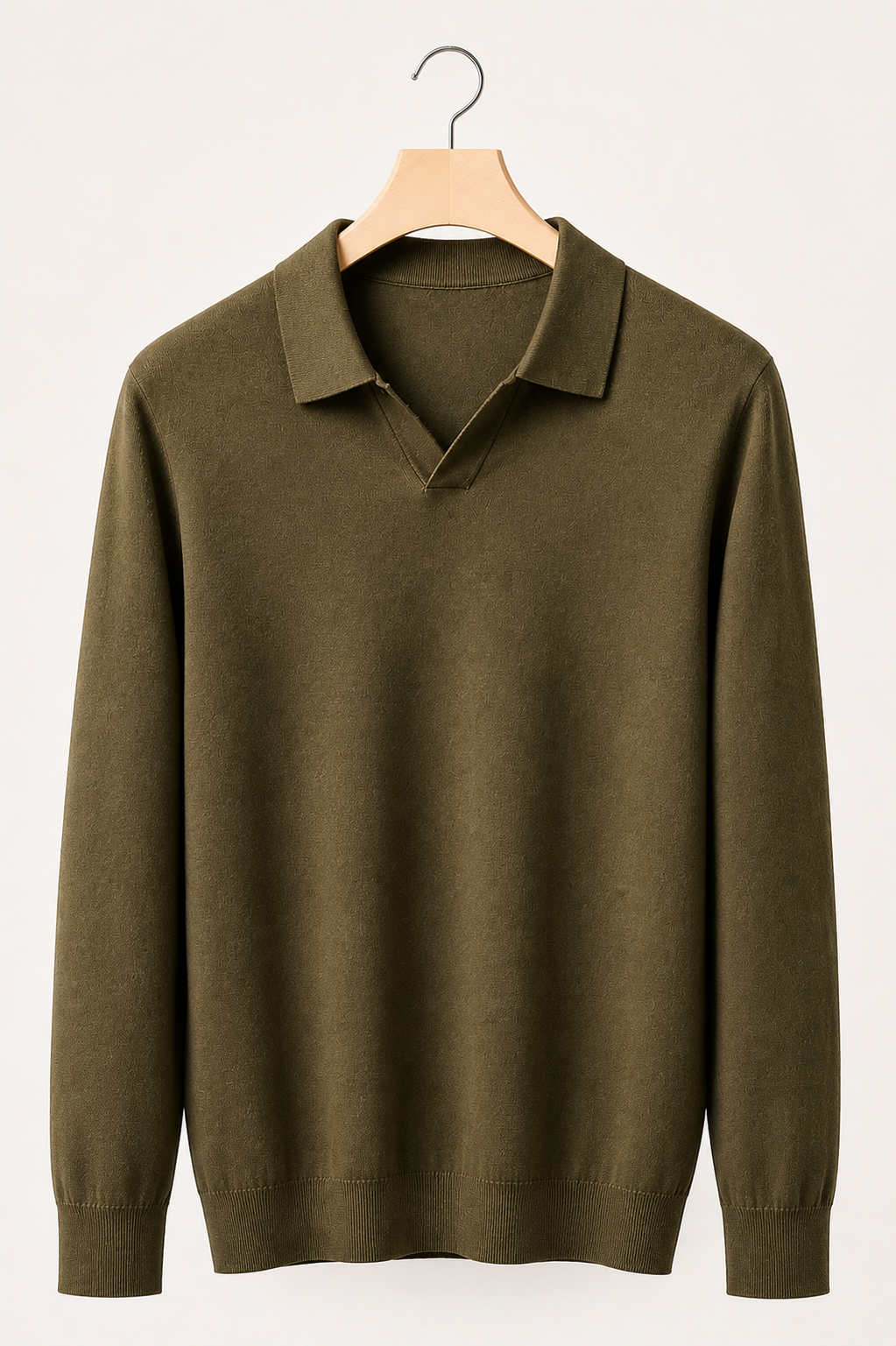 100% Merino Wool Polo Sweater