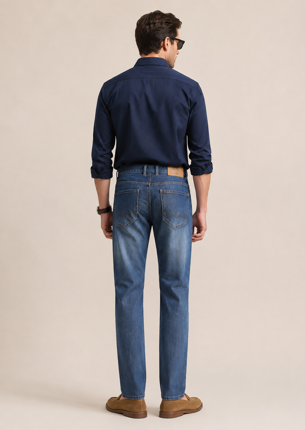 Men's Straight-Leg Denim Trousers