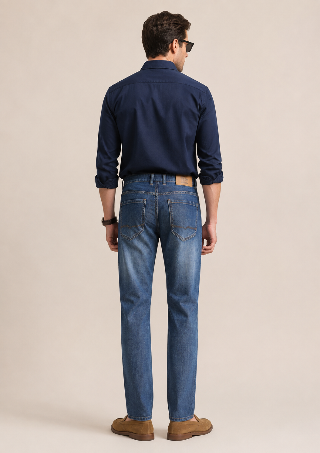 Men's Straight-Leg Denim Trousers
