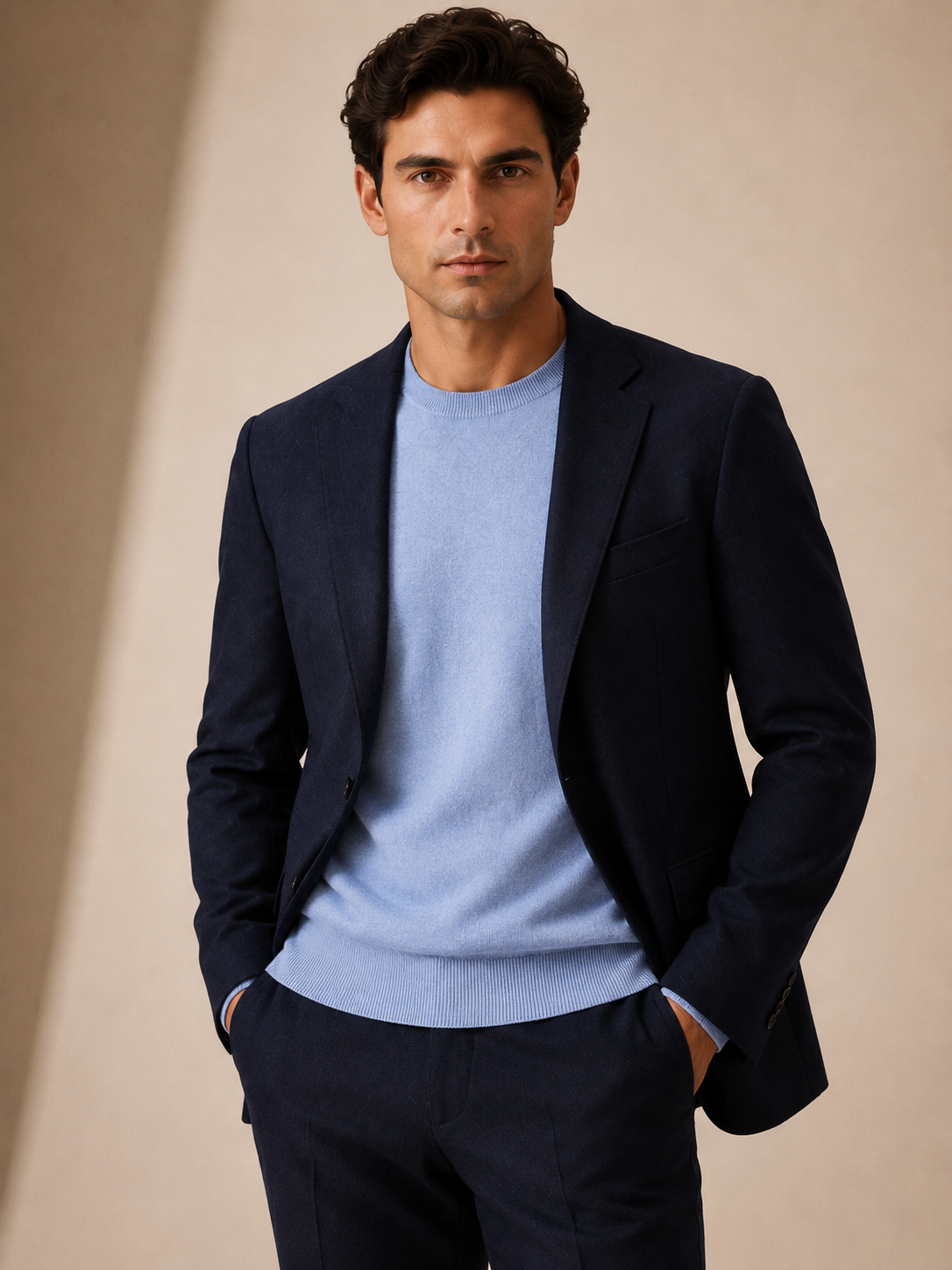 Mens Cashmere Blend Short Sleeve Sweater