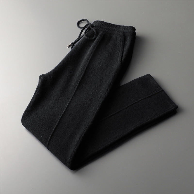 Men's Wool Knit Straight Fit Trousers