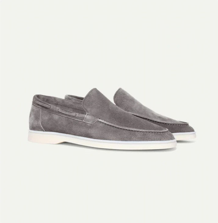 Mens Slip-On Driving Flats Suede Loafers
