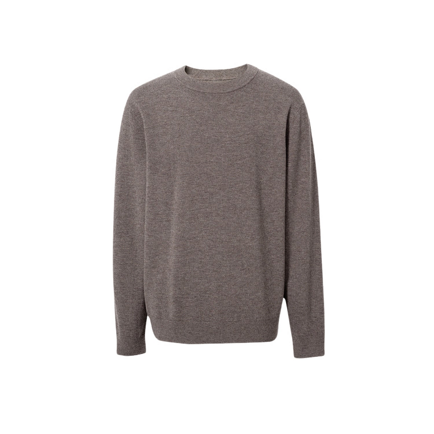 Mens Pure Wool Crew Neck Knit Sweater
