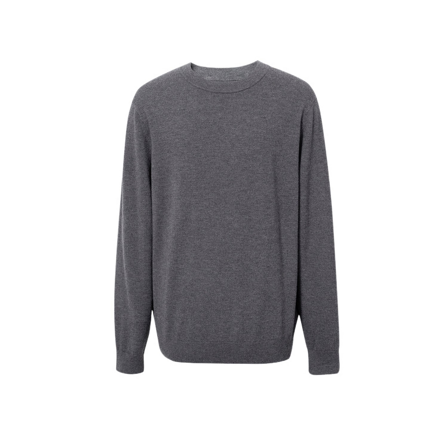 Mens Pure Wool Crew Neck Knit Sweater