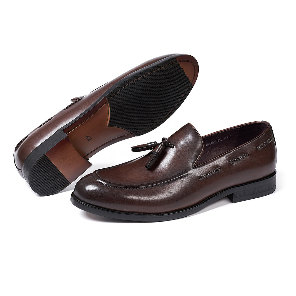 Mens Premium Cowhide Tassel Loafers