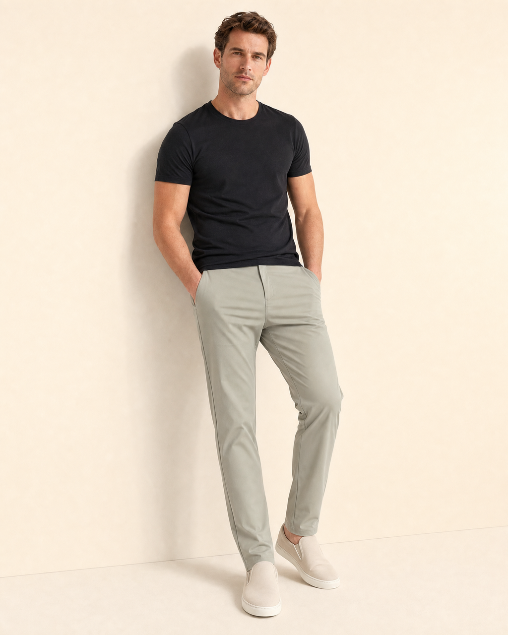 Men's Slim-Fit Cotton Casual Pants