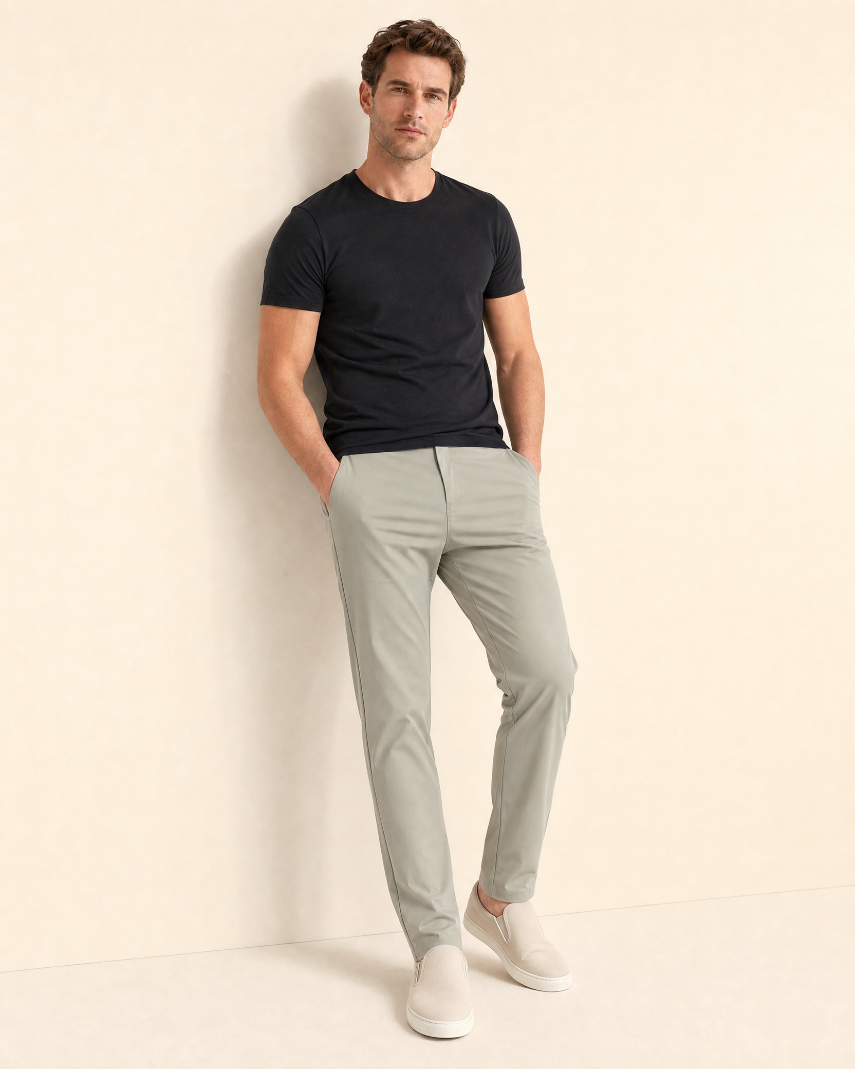 Men's Slim-Fit Cotton Casual Pants