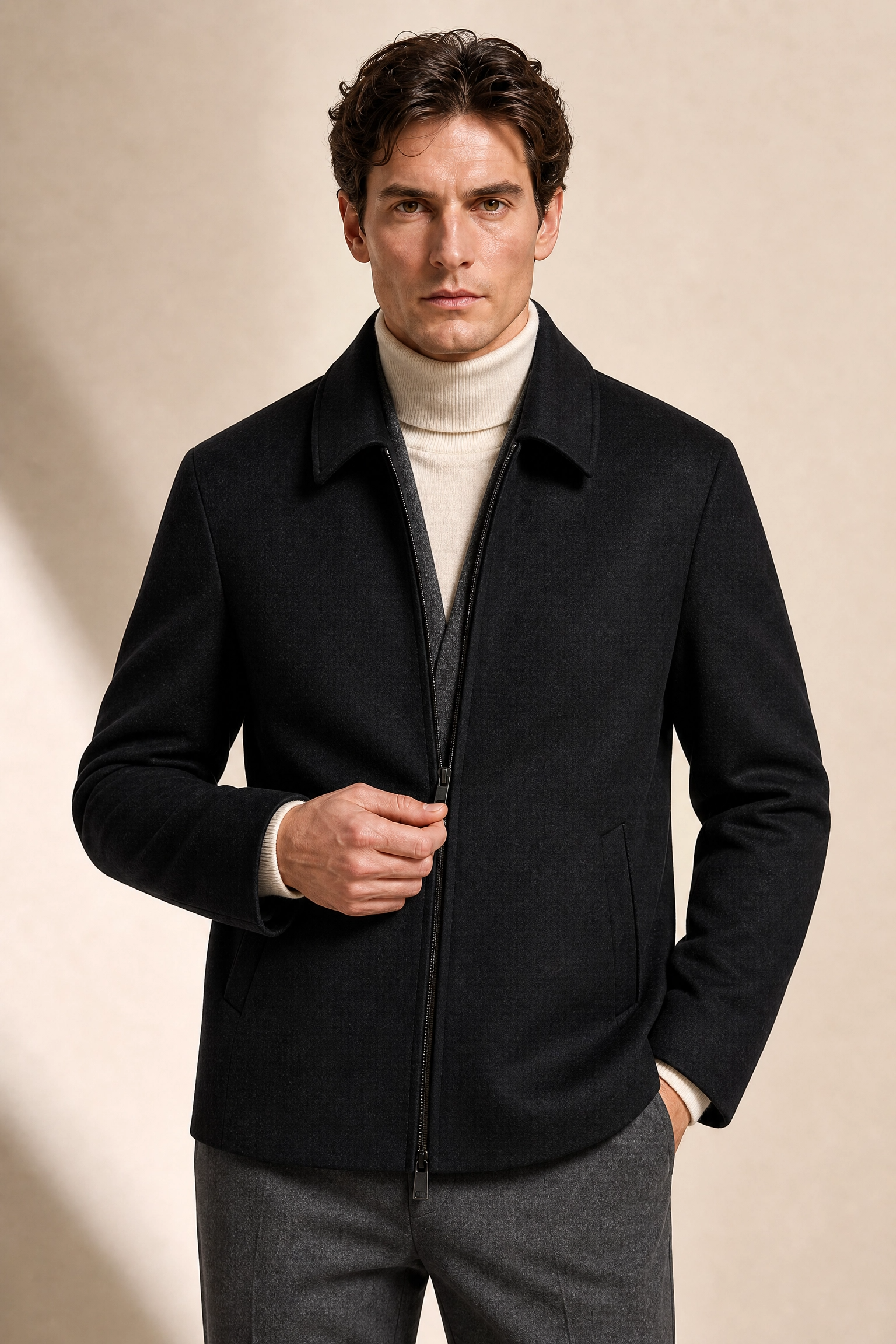 Mens Cashmere Blend Jacket