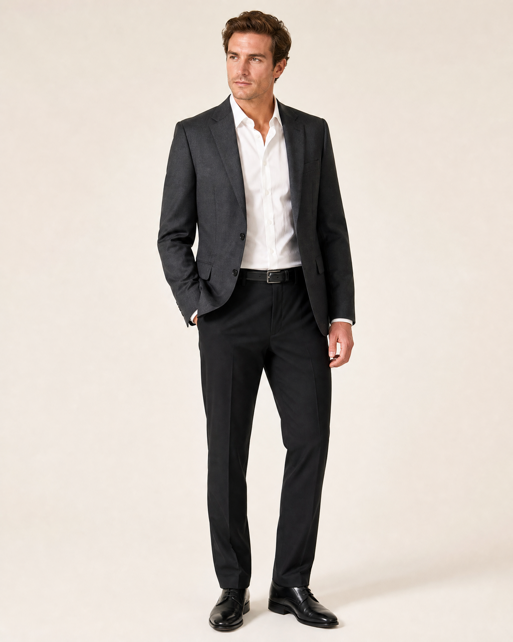 Men's Wool Blend Straight Suit Pants