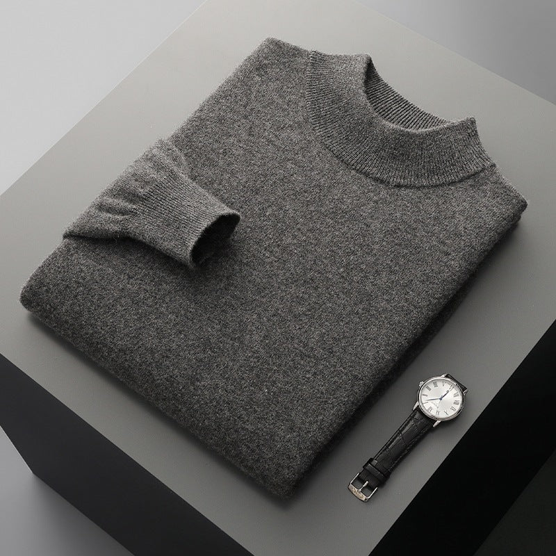 Mens Half Turtleneck Wool Sweater