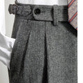 High Waist Wool Blend Trousers