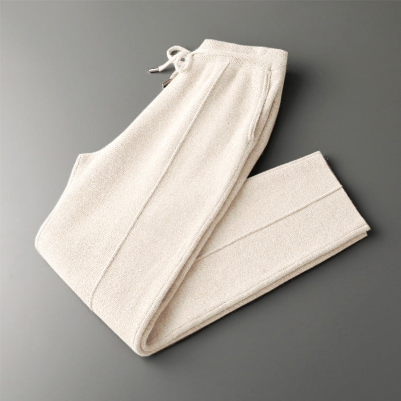 Men's Wool Knit Straight Fit Trousers