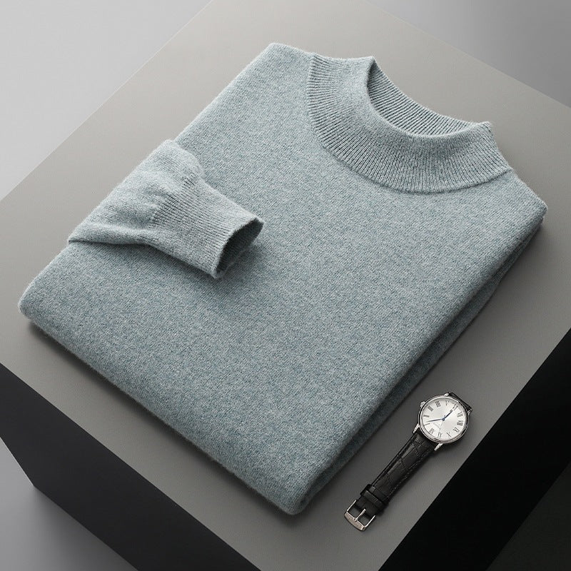 Mens Half Turtleneck Wool Sweater