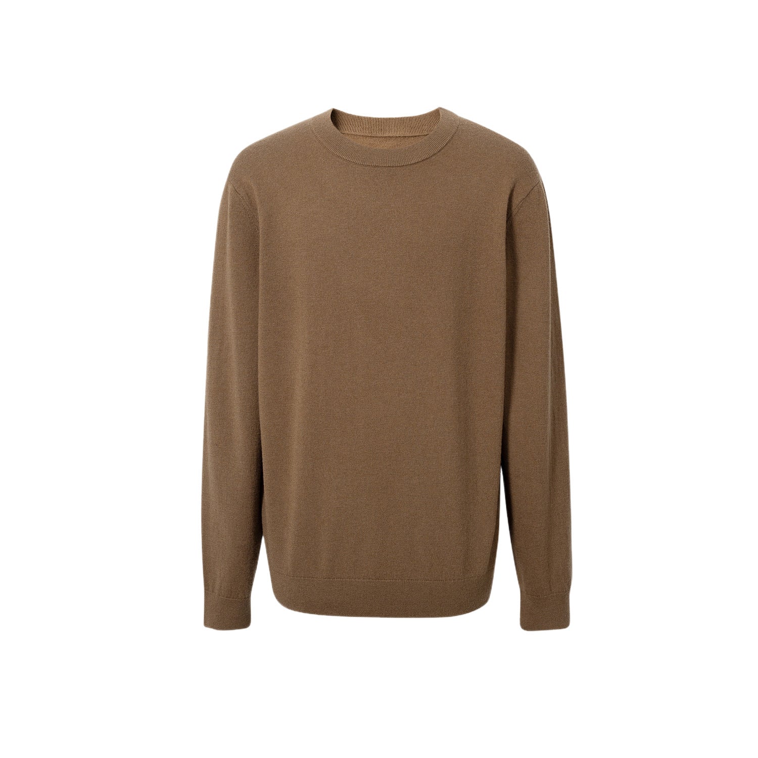 Mens Pure Wool Crew Neck Knit Sweater