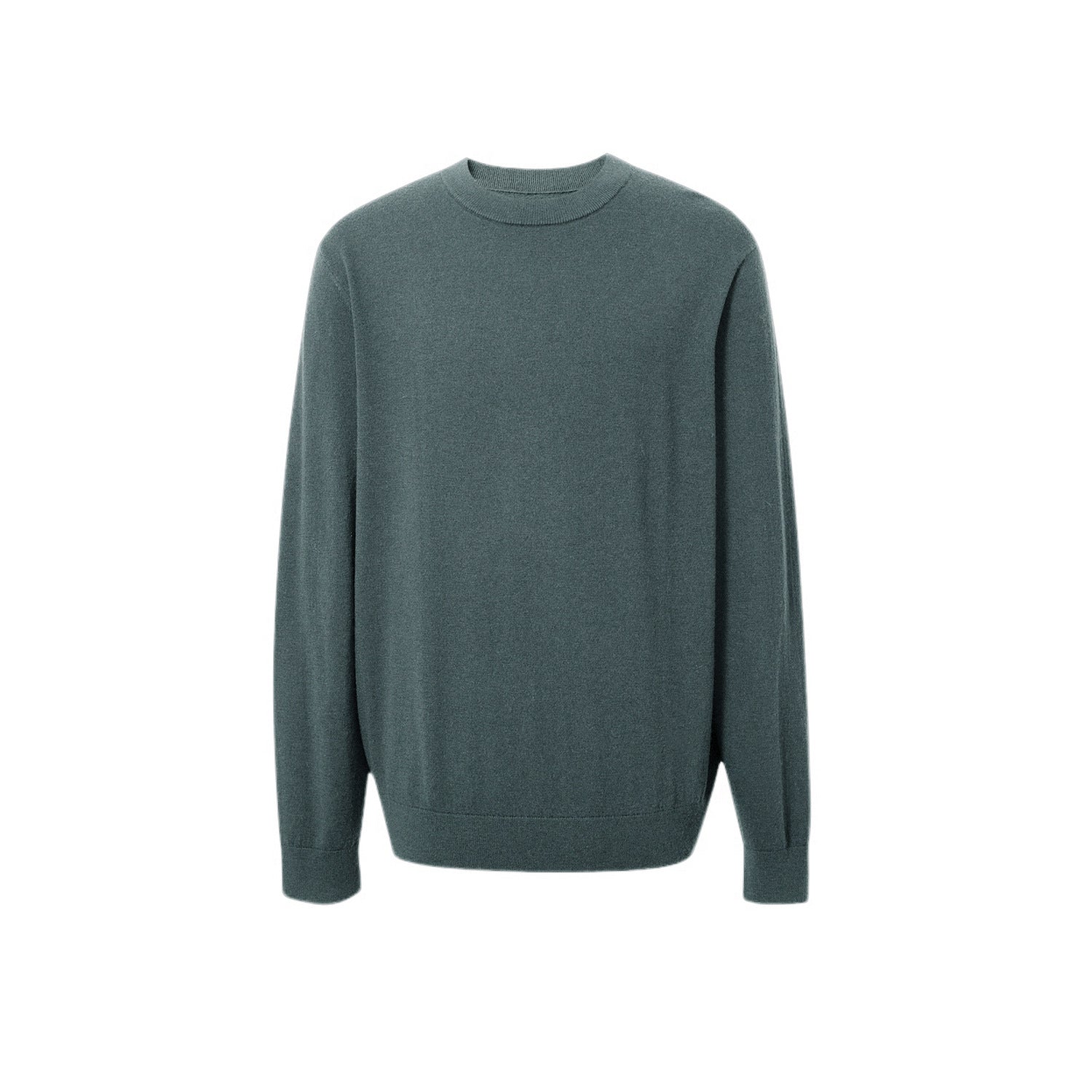 Mens Pure Wool Crew Neck Knit Sweater