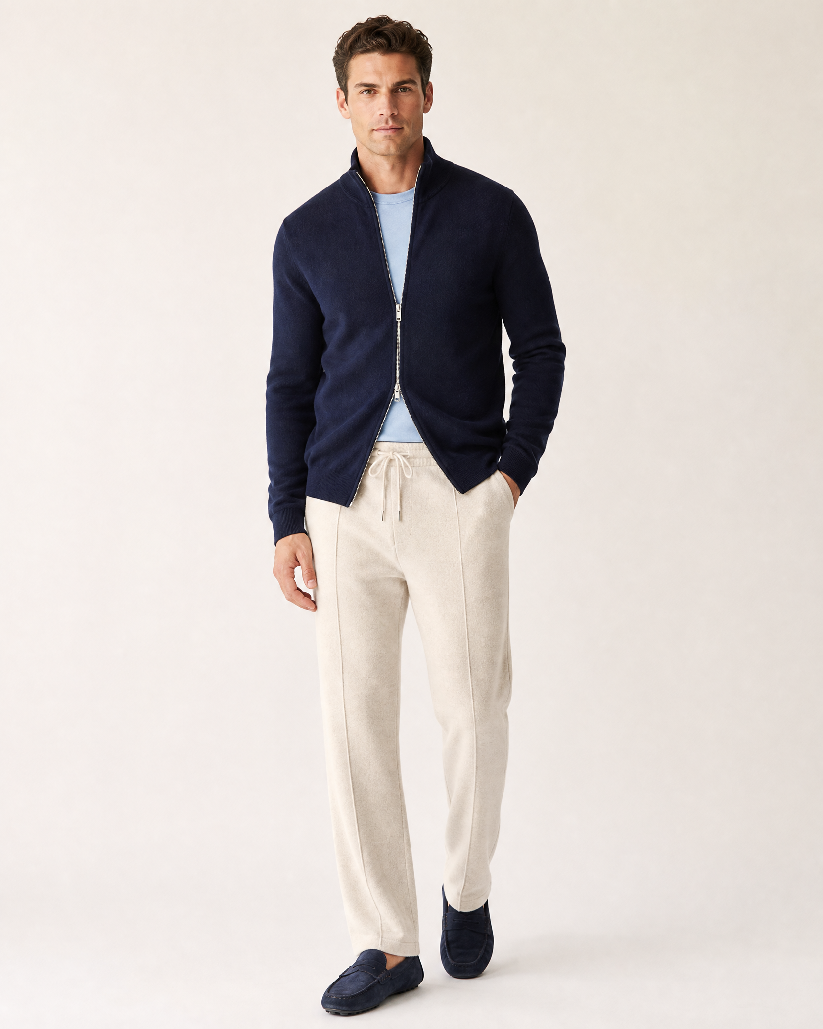 Men's Wool Knit Straight Fit Trousers
