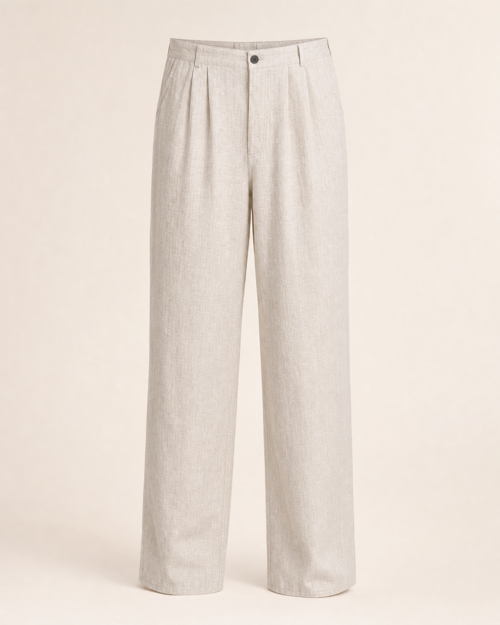 Mens Linen Straight Leg Pants